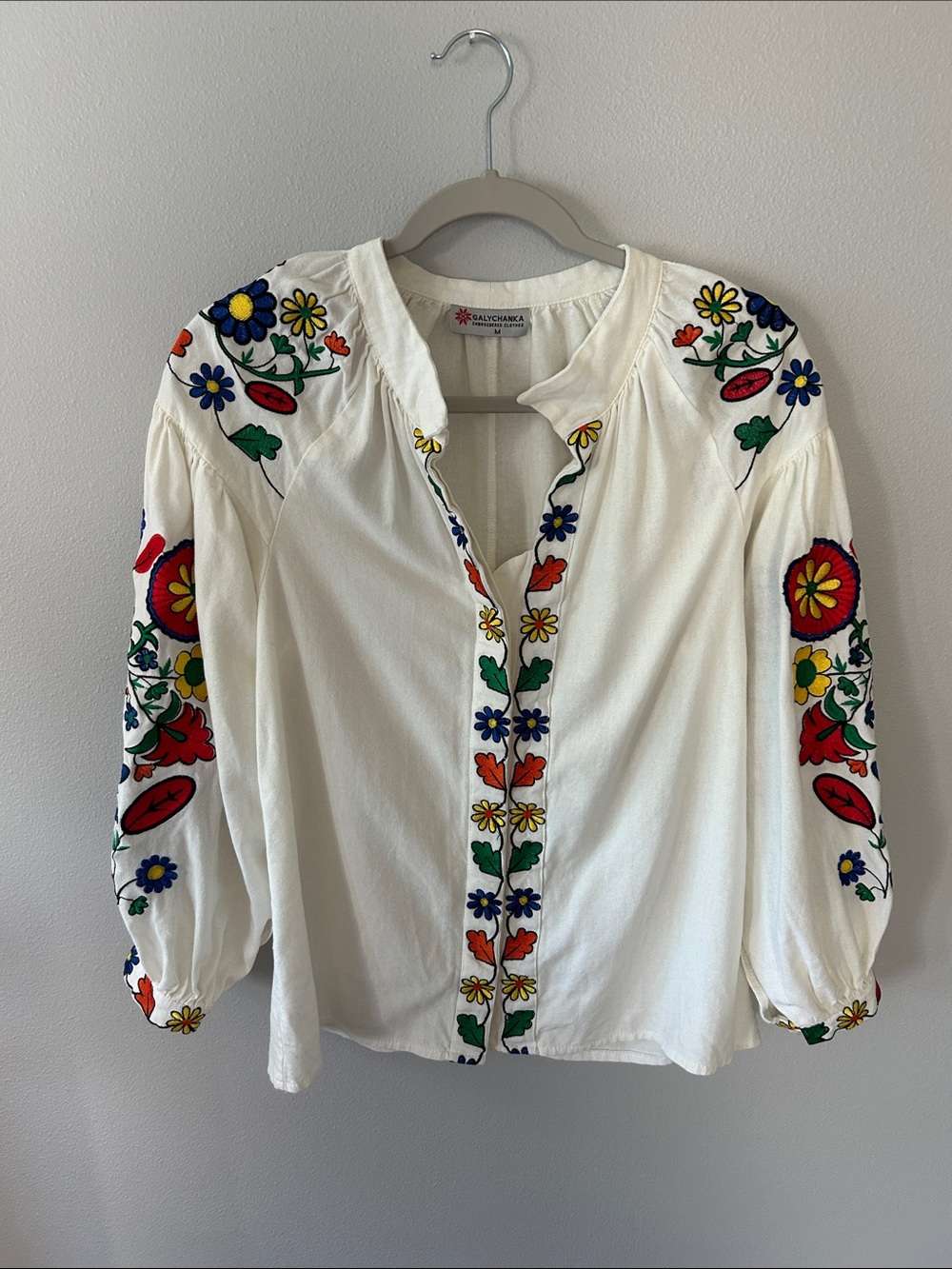 Calypso St. Barth White Floral Embroidered Tunic